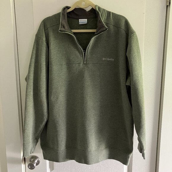 Columbia Quarter Zip Pullover Mens XXL Sweatshirt Athletic Casual Outdoors Gray. - Picture 1 of 11